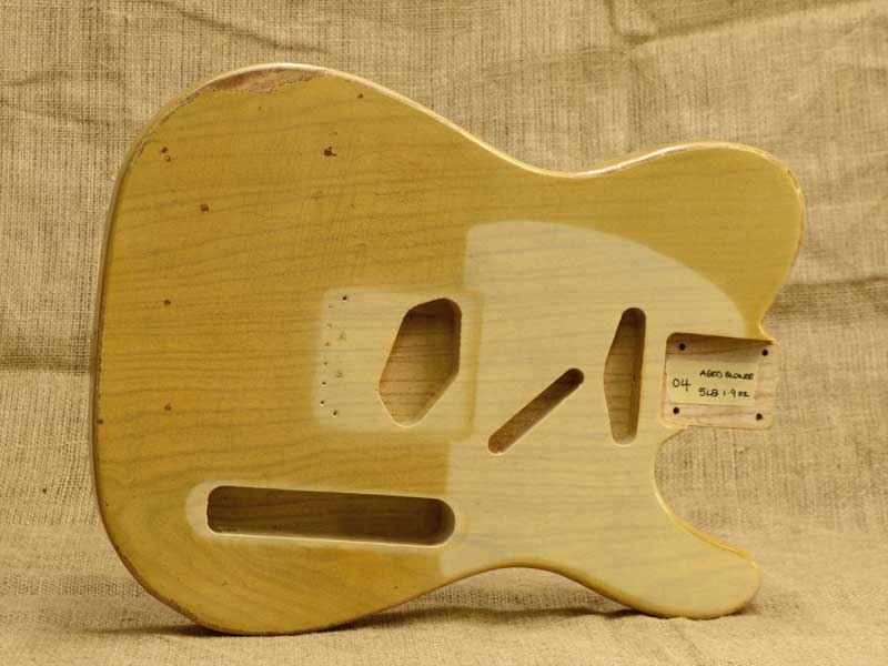 Aged Blonde Nitro Swamp Ash Telecaster Replacement Body #04 Aged Blonde Nitro Swamp Ash Telecaster Replacement Body #04