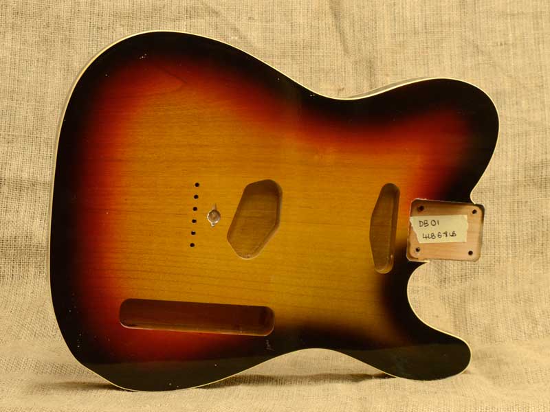 Aged 3 Tone Sunburst Double Bound Telecaster Replacement Body Aged 3 Tone Sunburst Double Bound Telecaster Replacement Body
