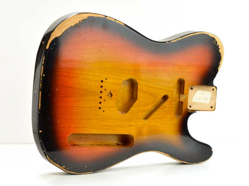 Aged 3 Tone Sunburst Nitro Alder Telecaster Body