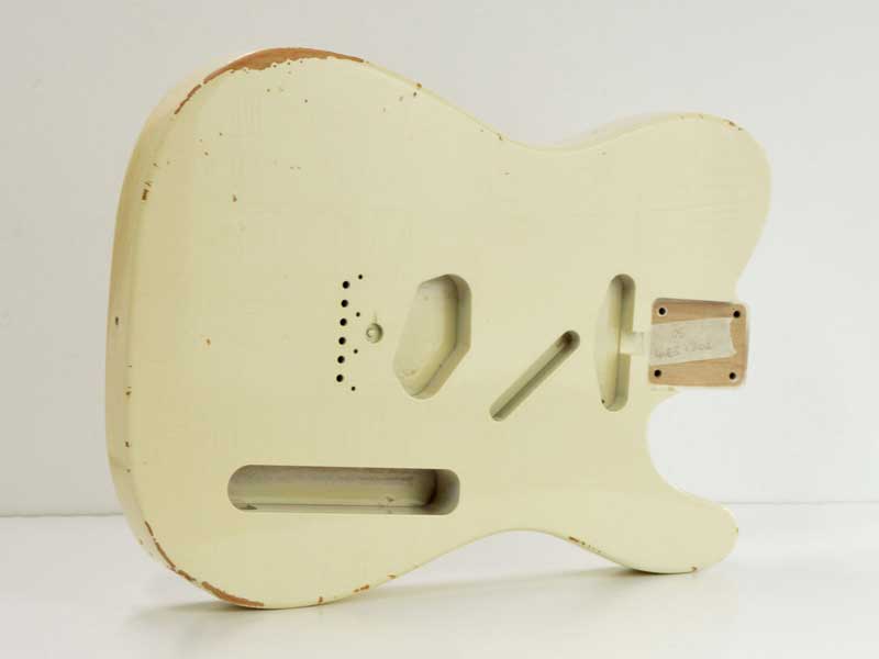 Aged Olympic White Nitro Alder Telecaster Body