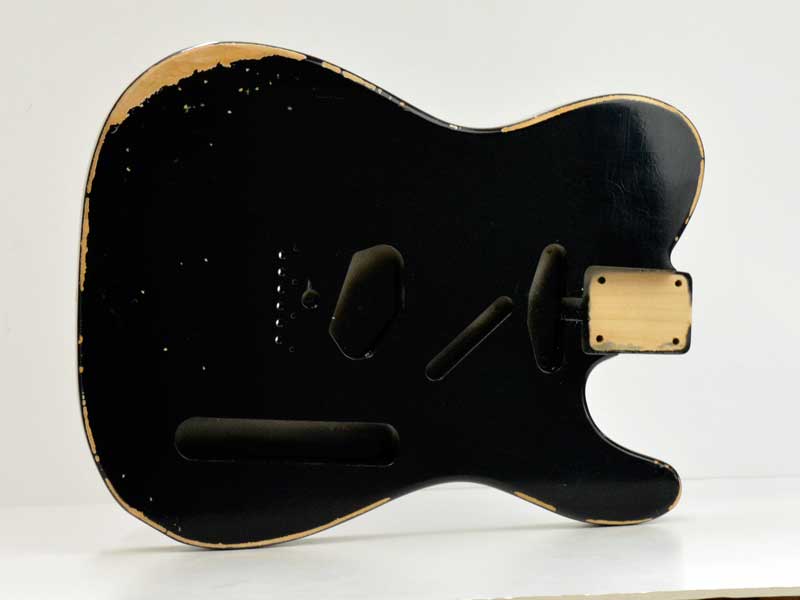 Aged Black Nitro Alder Telecaster Body