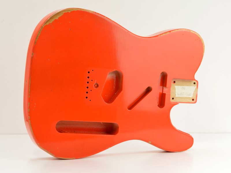 Aged Fiesta Red Nitro Alder Telecaster Body