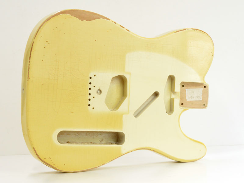 Aged Olympic White Nitro Alder Telecaster Body